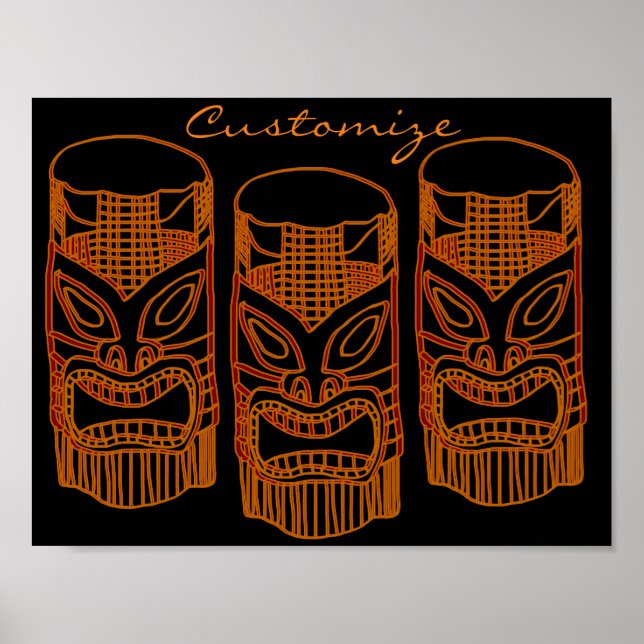 Guld Tiki Sculpture Thunder_Cove Poster (Framsidan)