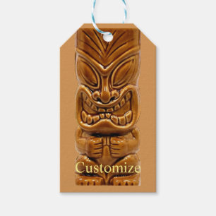 Guld Tiki Sculpture Thunder_Cove Presentetikett