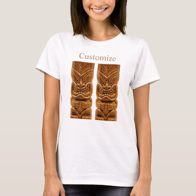 Guld Tiki Sculpture Thunder_Cove T Shirt (Framsida)