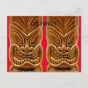 Guld Tiki Sculpture Thunder_Cove Vykort
