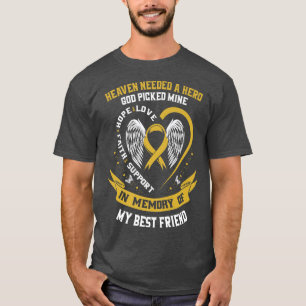 Guld till minnet av min bästa vän barncancer t shirt