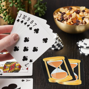 Guld Timerglas med Sandflöde Casinokort