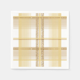 Guld tjärtan schaktare bröllop pappersservett