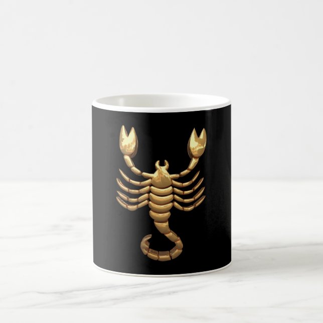 Guld Tone Scorpio Scorpion Symbol Zodiac Kaffemugg (Center)