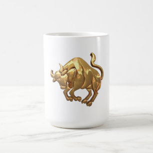 Guld Tone Taurus Zodiac-skylt Bull Symbol Kaffemugg