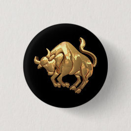 Guld Tone Taurus Zodiac-skylt Bull Symbol Knapp