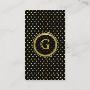 Guld Tones PolkaDot Seamless Mönster Visitkort