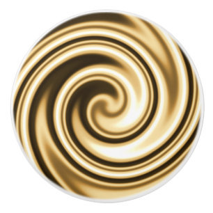 Guld Tones Soft Focus Spiral Swirl Knopp
