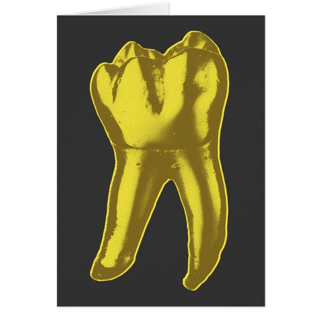 Guld Tooth Hälsningskort (Framsidan)
