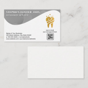 Guld Tooth Logotyp   Tandvård   QR-kod Visitkort