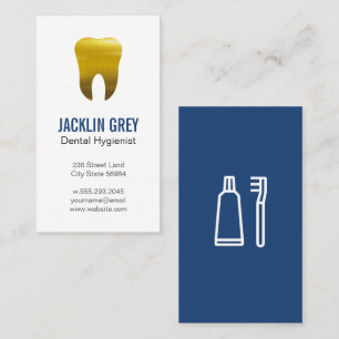 Guld Tooth Logotyp Visitkort