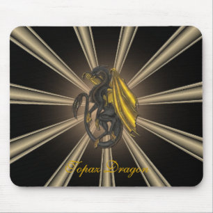 Guld Topaz Dragon Mouse Pad Musmatta