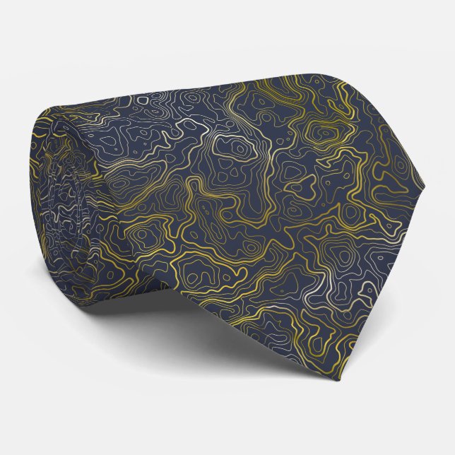  Guld Topography Neck Tie Slips (Rullad)