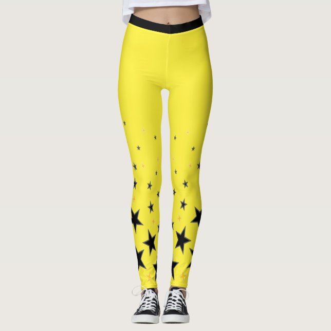 guld toppen star leggings (Framsida)
