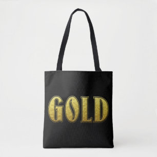 Guld Tote Bag Tygkasse
