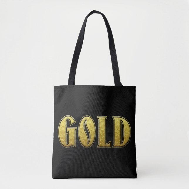 Guld Tote Bag Tygkasse (Framsida)