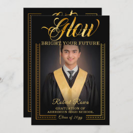 Guld touch Lys upp din framtid. Inbjudningar