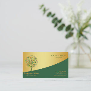 Guld Träd Garden Gräsmatta Care and Ligcape Visitkort
