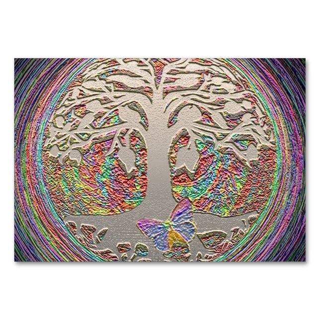 Guld Träd med Butully Bordsnummer (Framsidan)