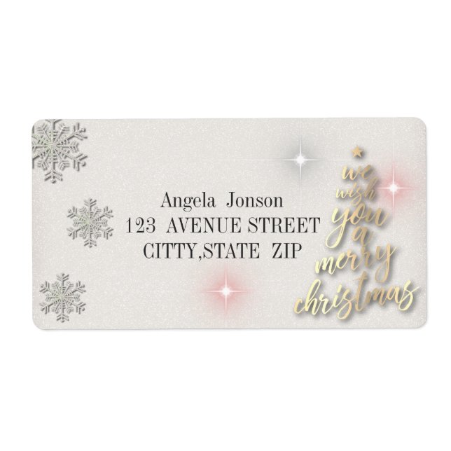 Guld Träd önskar vi er en God jul Fraktsedel (Framsidan)