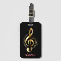 Guld Treble Clef Personlig Music