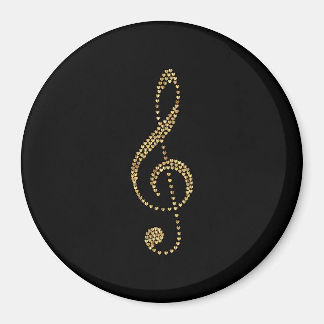 Guld treble clef, prismatic magnet (Framsidan)