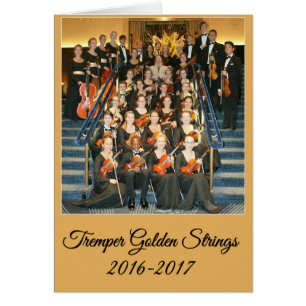 Guld- Tremper stränger Kenosha, Wisconsin Hälsningskort