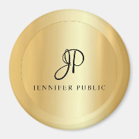Guld Trendig Template Monogram Modern stor
