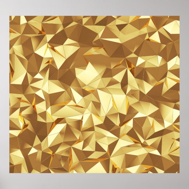 Guld Triangel: Abstrakt Bakgrund Struktur. Poster (Framsidan)