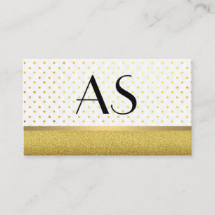 Guld Trim och Polka dots Visitkort
