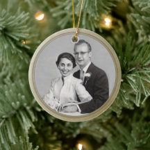 Guld Trim Photo Ornament