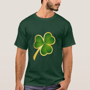 Guld-Trimmed Shamrock T-Shirt