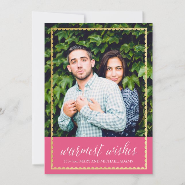 Guld Trimmed Warm Önskemål Rosa (Framsida)