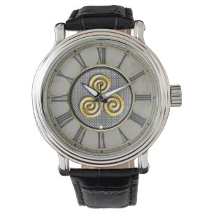 Guld- Triskele design Armbandsur