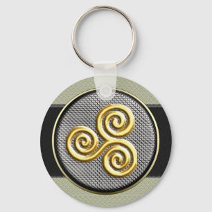 Guld- Triskele Keychain Nyckelring