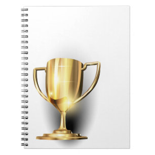 Guld Trophy Anteckningsbok Med Spiral