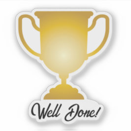 Guld Trophy Kopp well-Ready Award Klistermärken
