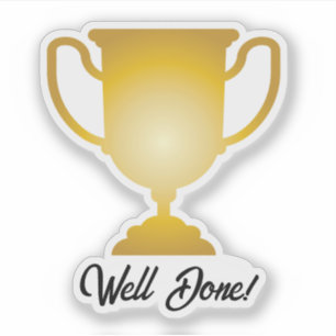Guld Trophy Kopp well-Ready Award Klistermärken