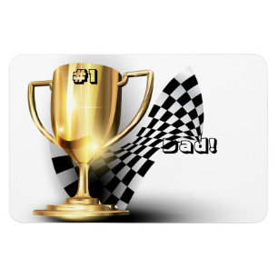 Guld Trophy NUmber One Pappa Fars dag Magnet