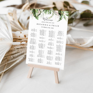 Guld Tropical Grey Alfabetical Seatcher Diagram Poster