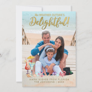 Guld #Tropical #Helgdagars jul Florida Photo Julkort