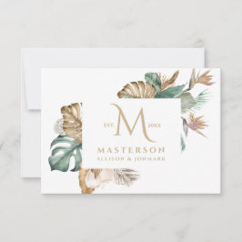 Guld Tropics Monogram Tack Kort