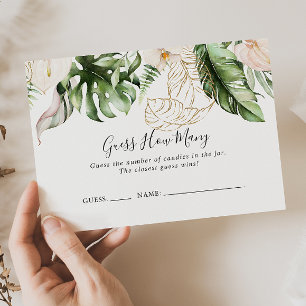 Guld Tropiska foliage vet hur många spelkort Visitkort