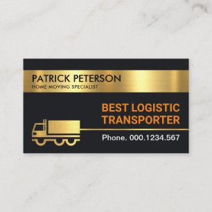 Guld Trucker Logistics Transport Line Visitkort