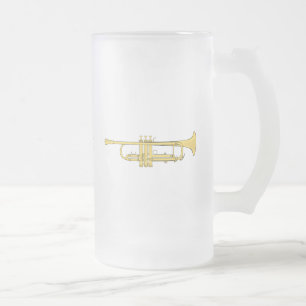Guld- trumpetmusiktema frostat ölglas