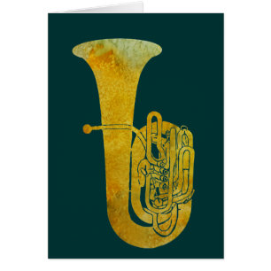 Guld- Tuba Hälsningskort