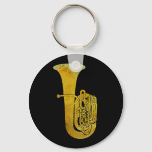 Guld- Tuba Nyckelring