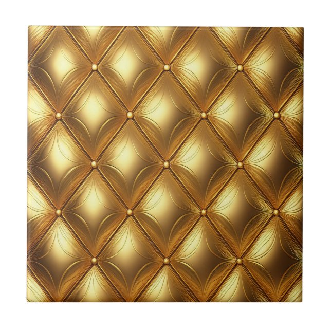 Guld tuffad design kakelplatta (Framsidan)