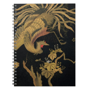 Guld Tupp Bird japansk Classic Antique Anteckningsbok