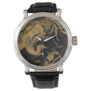 Guld Tupp Bird japansk Classic Antique Armbandsur